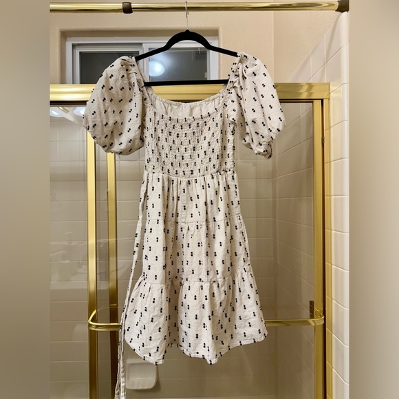 Sim & Sam Elegant Cream Puff Sleeve Dress - Picture 1 of 3
